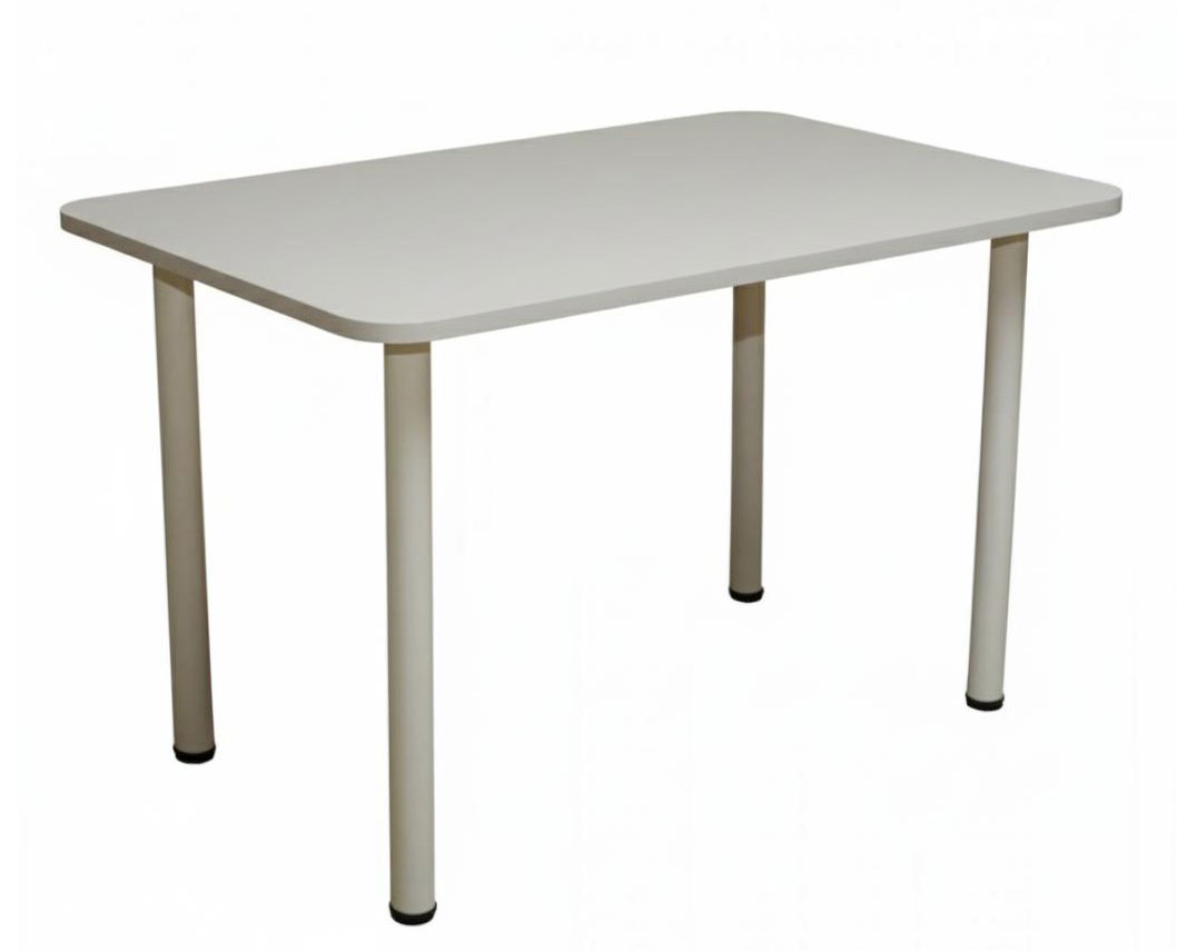 Стіл для їдальні прямокутний, 1200х750х760 мм, на круглій трубі, стільниця покрита пластиком HPL (ЛЕОНТЕК) (30085 HPL)